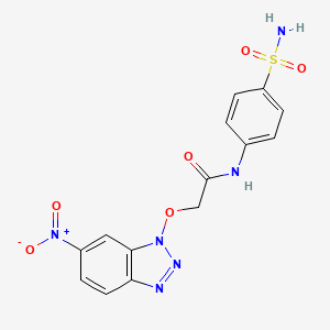 2-[(6-nitro-1H-benzotriazol-1-yl)oxy]-N-(4-sulfamoylphenyl)acetamide