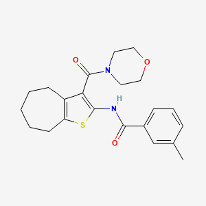 3-methyl-N-[3-(morpholin-4-ylcarbonyl)-5,6,7,8-tetrahydro-4H-cyclohepta[b]thiophen-2-yl]benzamide