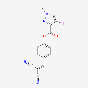 4-(2,2-dicyanoethenyl)phenyl 4-iodo-1-methyl-1H-pyrazole-3-carboxylate