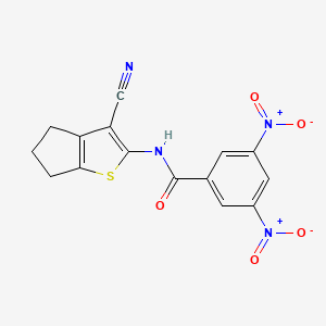 N-(3-cyano-5,6-dihydro-4H-cyclopenta[b]thiophen-2-yl)-3,5-dinitrobenzamide