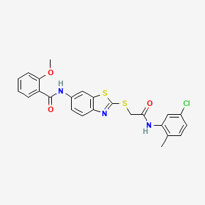 N-[2-({2-[(5-chloro-2-methylphenyl)amino]-2-oxoethyl}sulfanyl)-1,3-benzothiazol-6-yl]-2-methoxybenzamide