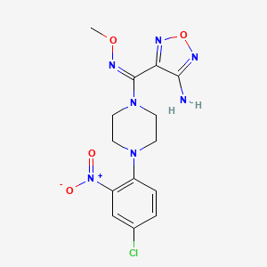 1-[(4-Amino-1,2,5-oxadiazol-3-yl)(methoxyimino)methyl]-4-{4-chloro-2-nitrophenyl}piperazine