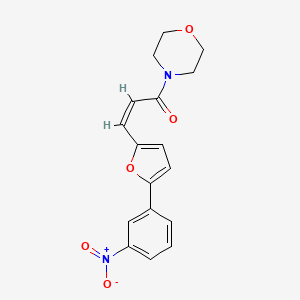 (2Z)-1-(morpholin-4-yl)-3-[5-(3-nitrophenyl)furan-2-yl]prop-2-en-1-one