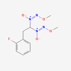 molecular formula C10H13FN4O4 B11521669 (3Z,6E)-5-(2-fluorobenzyl)-2,8-dioxa-3,4,6,7-tetraazanona-3,6-diene 4,6-dioxide 