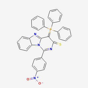 1-(4-nitrophenyl)-4-(triphenylphosphoranylidene)pyrimido[1,6-a]benzimidazole-3(4H)-thione