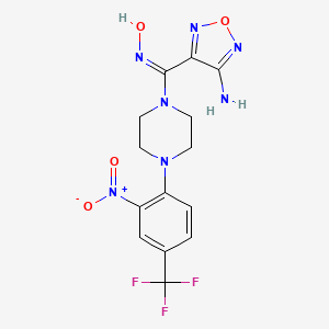 4-[(E)-(hydroxyimino){4-[2-nitro-4-(trifluoromethyl)phenyl]piperazin-1-yl}methyl]-1,2,5-oxadiazol-3-amine