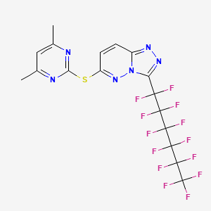 6-[(4,6-Dimethylpyrimidin-2-yl)sulfanyl]-3-(tridecafluorohexyl)[1,2,4]triazolo[4,3-b]pyridazine