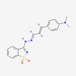 (E)-3-[4-(dimethylamino)phenyl]-2-propenal 1-(1,1-dioxo-1H-1,2-benzisothiazol-3-yl)hydrazone