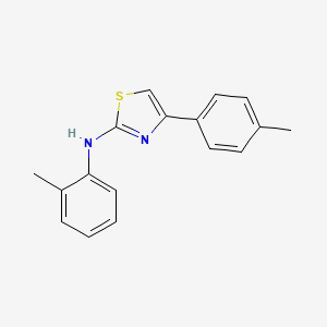 molecular formula C17H16N2S B11521811 N-(2-methylphenyl)-4-(4-methylphenyl)-1,3-thiazol-2-amine 