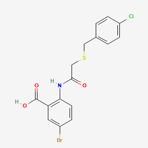 5-Bromo-2-({[(4-chlorobenzyl)thio]acetyl}amino)benzoic acid