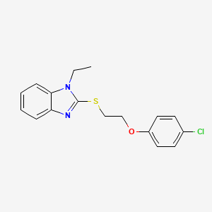 Benzimidazole, 2-[2-(4-chlorophenoxy)ethylthio]-1-ethyl-