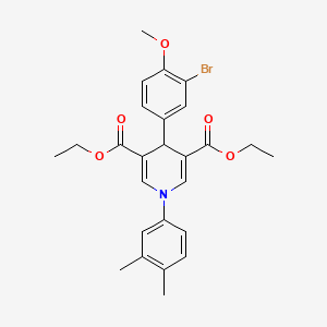 Diethyl 4-(3-bromo-4-methoxyphenyl)-1-(3,4-dimethylphenyl)-1,4-dihydropyridine-3,5-dicarboxylate