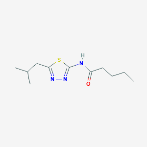 N-[5-(2-methylpropyl)-1,3,4-thiadiazol-2-yl]pentanamide