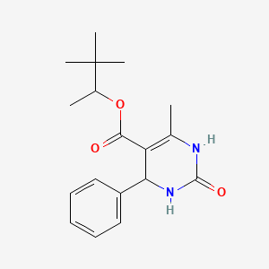 molecular formula C18H24N2O3 B11521918 3,3-Dimethylbutan-2-yl 6-methyl-2-oxo-4-phenyl-1,2,3,4-tetrahydropyrimidine-5-carboxylate 