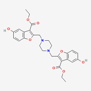 Diethyl 2,2'-(piperazine-1,4-diyldimethanediyl)bis(5-hydroxy-1-benzofuran-3-carboxylate)