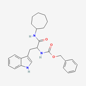 molecular formula C26H31N3O3 B11521927 Nalpha-[(benzyloxy)carbonyl]-N-cycloheptyltryptophanamide 