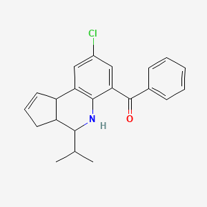 molecular formula C22H22ClNO B11521949 [8-chloro-4-(propan-2-yl)-3a,4,5,9b-tetrahydro-3H-cyclopenta[c]quinolin-6-yl](phenyl)methanone 