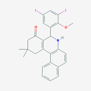 5-(3,5-diiodo-2-methoxyphenyl)-2,2-dimethyl-2,3,5,6-tetrahydrobenzo[a]phenanthridin-4(1H)-one