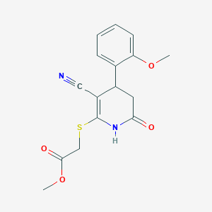 Methyl {[3-cyano-4-(2-methoxyphenyl)-6-oxo-1,4,5,6-tetrahydropyridin-2-yl]sulfanyl}acetate