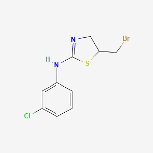 molecular formula C10H10BrClN2S B11521977 5-(bromomethyl)-N-(3-chlorophenyl)-4,5-dihydro-1,3-thiazol-2-amine 