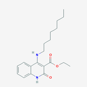 molecular formula C20H28N2O3 B11521979 Ethyl 4-(octylamino)-2-oxo-1,2-dihydroquinoline-3-carboxylate 