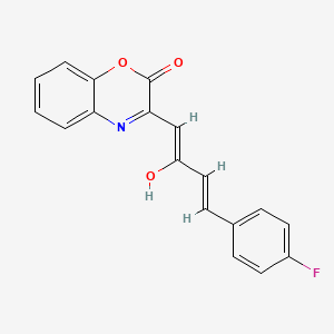 (3Z)-3-[(3E)-4-(4-fluorophenyl)-2-oxobut-3-en-1-ylidene]-3,4-dihydro-2H-1,4-benzoxazin-2-one