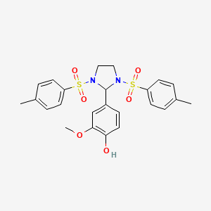 4-{1,3-Bis[(4-methylphenyl)sulfonyl]imidazolidin-2-yl}-2-methoxyphenol