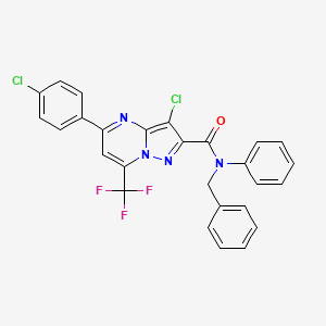 N-benzyl-3-chloro-5-(4-chlorophenyl)-N-phenyl-7-(trifluoromethyl)pyrazolo[1,5-a]pyrimidine-2-carboxamide