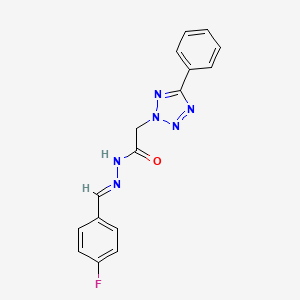 N'-[(E)-(4-fluorophenyl)methylidene]-2-(5-phenyl-2H-tetrazol-2-yl)acetohydrazide