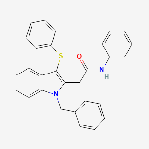 2-[1-benzyl-7-methyl-3-(phenylsulfanyl)-1H-indol-2-yl]-N-phenylacetamide