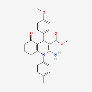 Methyl 2-amino-4-(4-methoxyphenyl)-1-(4-methylphenyl)-5-oxo-1,4,5,6,7,8-hexahydroquinoline-3-carboxylate