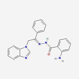 2-amino-N'-[(1E)-2-(1H-benzimidazol-1-yl)-1-phenylethylidene]benzohydrazide