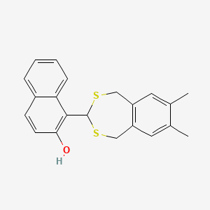 1-(7,8-Dimethyl-1,5-dihydro-2,4-benzodithiepin-3-yl)naphthalen-2-ol