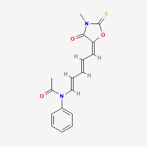 N-[5-(3-Methyl-4-oxo-2-thioxo-oxazolidin-5-ylidene)-penta-1,3-dienyl]-N-phenyl-acetamide