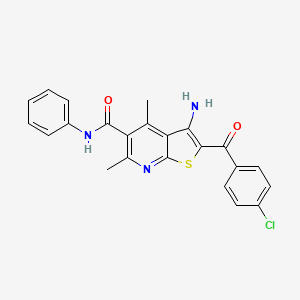 3-amino-2-(4-chlorobenzoyl)-4,6-dimethyl-N-phenylthieno[2,3-b]pyridine-5-carboxamide