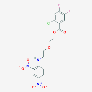 2-{2-[(2,4-Dinitrophenyl)amino]ethoxy}ethyl 2-chloro-4,5-difluorobenzoate