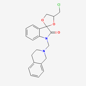 4-(chloromethyl)-1'-(3,4-dihydroisoquinolin-2(1H)-ylmethyl)spiro[1,3-dioxolane-2,3'-indol]-2'(1'H)-one