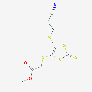 Methyl ({5-[(2-cyanoethyl)sulfanyl]-2-thioxo-1,3-dithiol-4-yl}sulfanyl)acetate