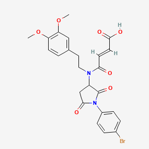 (2E)-4-{[1-(4-bromophenyl)-2,5-dioxopyrrolidin-3-yl][2-(3,4-dimethoxyphenyl)ethyl]amino}-4-oxobut-2-enoic acid