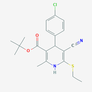 Tert-butyl 4-(4-chlorophenyl)-5-cyano-6-(ethylsulfanyl)-2-methyl-1,4-dihydropyridine-3-carboxylate