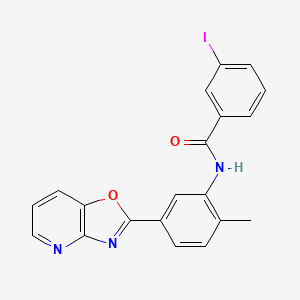 molecular formula C20H14IN3O2 B11522195 3-iodo-N-[2-methyl-5-([1,3]oxazolo[4,5-b]pyridin-2-yl)phenyl]benzamide 