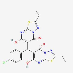 6,6'-[(4-chlorophenyl)methanediyl]bis(2-ethyl-7-hydroxy-5H-[1,3,4]thiadiazolo[3,2-a]pyrimidin-5-one)