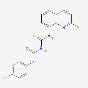 2-(4-chlorophenyl)-N-[(2-methylquinolin-8-yl)carbamothioyl]acetamide