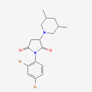 1-(2,4-Dibromophenyl)-3-(3,5-dimethylpiperidin-1-yl)pyrrolidine-2,5-dione