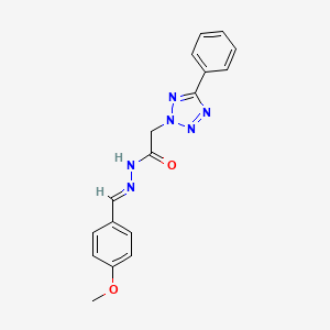 molecular formula C17H16N6O2 B11522236 N'-[(E)-(4-methoxyphenyl)methylidene]-2-(5-phenyl-2H-tetrazol-2-yl)acetohydrazide 