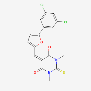 5-{[5-(3,5-Dichlorophenyl)furan-2-YL]methylidene}-1,3-dimethyl-2-sulfanylidene-1,3-diazinane-4,6-dione