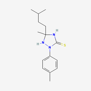 5-Methyl-5-(3-methylbutyl)-2-(4-methylphenyl)-1,2,4-triazolidine-3-thione