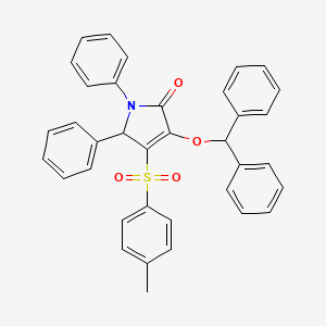 3-(diphenylmethoxy)-4-[(4-methylphenyl)sulfonyl]-1,5-diphenyl-1,5-dihydro-2H-pyrrol-2-one