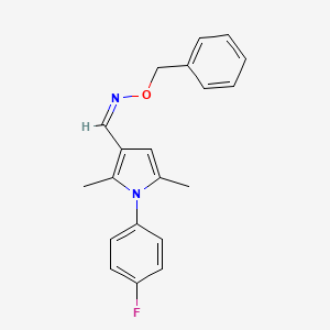 molecular formula C20H19FN2O B11522287 (Z)-N-(benzyloxy)-1-[1-(4-fluorophenyl)-2,5-dimethyl-1H-pyrrol-3-yl]methanimine 