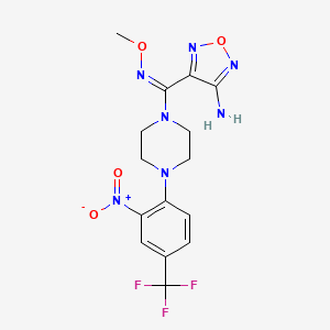 4-[(E)-(methoxyimino){4-[2-nitro-4-(trifluoromethyl)phenyl]piperazin-1-yl}methyl]-1,2,5-oxadiazol-3-amine